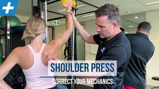 Shoulder Press  Correct Your Mechanics  Tim Keeley  Physio REHAB [upl. by Farron]