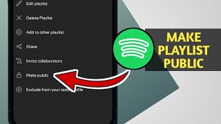 How To Make Spotify Playlist Public [upl. by Neyu307]