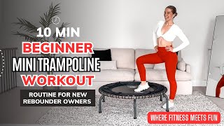 BeginnerFriendly Mini Trampoline Workout  10Minute Routine for New Rebounder Owners  JumpampJacked [upl. by Clevie]