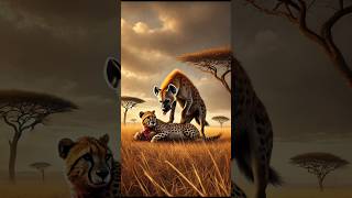 quotThe Cheetah That Surrendered to a Hyena A Battle of Wits or Fearquot wildanimalfacts wildlife [upl. by Orianna]