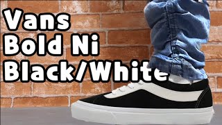 Vans Bold Ni Black unboxingVans Bold Ni on feet review [upl. by Noislla]