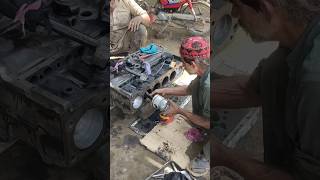 6 cylinder truck engine piston ring repair [upl. by Novahc485]