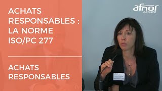 Achats responsables  élaboration et mise en place d’une norme  Conférence [upl. by Llyrad]