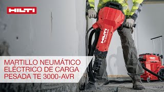 Presentamos el martillo neumático eléctrico de servicio pesado Hilti TE 3000AVR [upl. by Elleval3]