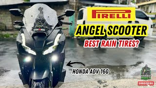 Pirelli Angel Scooter RAIN TEST  Honda ADV 160 [upl. by Biles660]