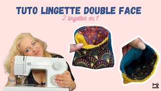 Lingette double face  2 lingettes en 1  Tuto Couture [upl. by Aihsem]