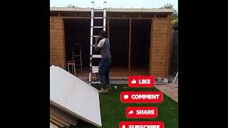 How to single handedly put up a Garden Office Roof  Dunster House diy gazebo ‎DunsterHouse1 [upl. by Nicko]