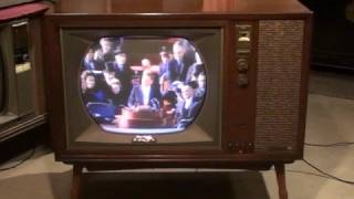 Watch a 1961 RCA Victor COLOR Television CTC11 [upl. by Eadmund]