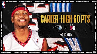 Allen Iverson Drops CareerHigh 60 PTS  NBATogetherLive Classic Game [upl. by Mufi]