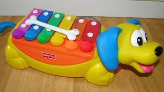 Fisher price toddlin tunes puppy dog xylophone toy reviw [upl. by Atinihc401]