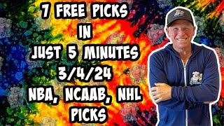 NBA NCAAB NHL Best Bets for Today Picks amp Predictions Monday 3424  7 Picks in 5 Minutes [upl. by Aehtna]