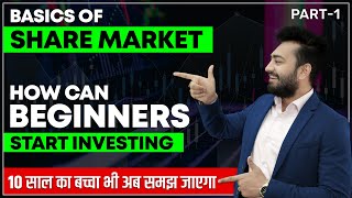 Share Market Basics For Beginners  Part 1  How To Start Investing In Stock Market  Hindi [upl. by Ulund907]