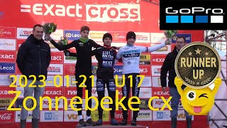 Cyclocross  cx  Zonnebeke  Kasteelcross  Eerste jaars nieuwelingen  U17  2023 01 21 [upl. by Vivia311]