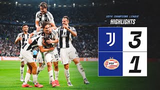 HIGHLIGHTS UCL  Juventus 31 PSV  Yildiz McKennie amp Nicos Goal [upl. by Tirma490]