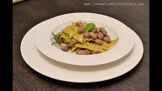 Maltagliati con fagioli borlotti e pesto di basilico [upl. by Eirotal]