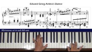 Grieg Peer Gynt Suite No 1 Anitras Dance Piano Tutorial [upl. by Jefferson]