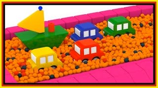 BALL PIT PARTY  Boat Construction  Cartoon Cars Playground Car Cartoons for Kids [upl. by Valry]