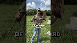 Compound Bow vs Cardboard bowhunting archery outdoors yeeyee [upl. by Tewfik]