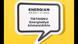 Energiaälyä kiinteistöihin – Energiansäästöviikon tietoisku 2024 [upl. by Asquith563]