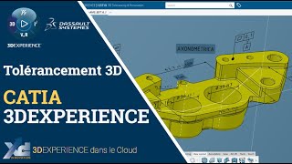 CATIA 3DEXPERIENCE  Tolérancement 3D cotation fonctionnelle  Part Design Assembly Design [upl. by Itraa1]