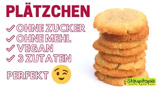 Vegane Plätzchen ohne Zucker und Mehl aus nur 3 Zutaten [upl. by Yoral]