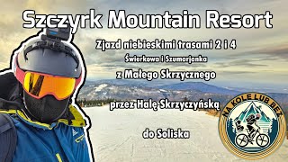 SMR Szczyrk Mountain Resort 2024 Zjazd niebieskimi trasami 2 i 4 z Małego Skrzycznego do Soliska [upl. by Gittel]