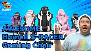 Homall SRACER Gaming Chair  Unboxing Setup Test amp Review  Amazon Buys [upl. by Eserrehs]