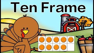 Thanksgiving Ten Frame Subitizing Math Brain Break [upl. by Boys707]