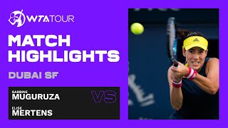 Garbine Muguruza vs Elise Mertens  2021 Dubai Semifinals  WTA Match Highlights [upl. by Aihsele]