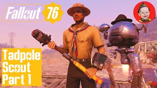 Fallout 76 Tadpole Scout Part 1  Kiddie Corner Cabins and Dolly Sods PS4 gameplay Episode 87 [upl. by Sivie]