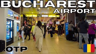 Romania Bucharest Henri Coandă International Airport OTP  Full Walk Tour [upl. by Maighdlin]