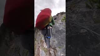 Climbing a via ferrata near Cortina Italy [upl. by Eyaj]