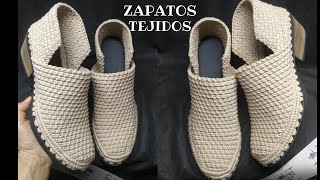 Zapatos tejidos a crochet tutorial paso a paso [upl. by Ahsenak]