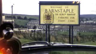 Barnstaple North Devon England Drive Through 1968ish old cine film [upl. by Ymmac]