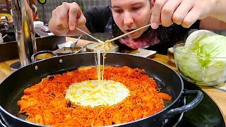 Spicy Cheesy Fire Noodles • Korean Noodle Restaurant • MUKBANG [upl. by Ihtac]