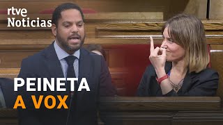 AMNISTÍA ARAGONÈS y GARRIGA protagonizan un BRONCO DEBATE en el PARLAMENT  RTVE Noticias [upl. by Walter]