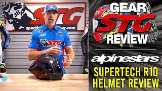 Alpinestars Supertech R10 Helmet Review from SportbikeTrackGearcom [upl. by Yanej737]