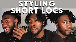 Dreadlocks Styles for SHORT LOCS  How to Style SHORT Starter Locs for Men Easy Hairstyles [upl. by Eimor]