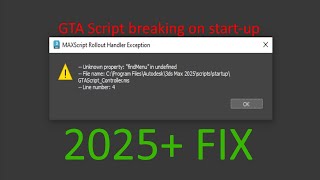 94  3ds Max 2025 Goldfishs scripts startup bug FIXED [upl. by Eelydnarb]