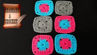 PASO A PASO PARA TEJER CUADRADO A CROCHET [upl. by Jelsma]