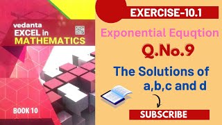 Exponential Equations solutions grade10 Vedanta excel in mathematics class10 SEE Exercise 101 [upl. by Holly-Anne]