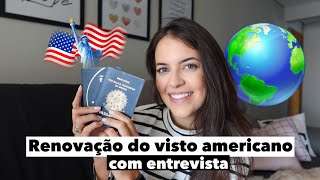 RENOVAÇÃO DO VISTO AMERICANO COM ENTREVISTA  passo a passo para tirar visto dicas perguntas [upl. by Linson476]