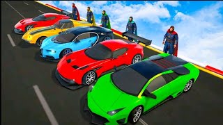 SPIDER MAN CAR RACING CHALLENGE ☺️ [upl. by Yrnehnhoj]