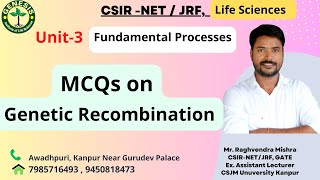 MCQs Recombination  CSIRNET Life Sciences  20232024  Genesis Institute of Life Sciences [upl. by Lustick]