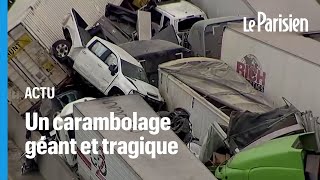 Au moins 6 morts plus de 30 blessés  un carambolage géant vire au drame au Texas [upl. by Nnaer]