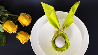 How To Make Easter Bunny Napkins [upl. by Vivi]