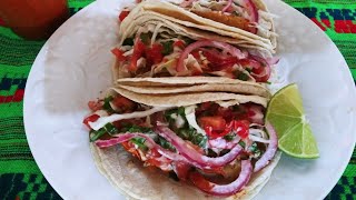 tacos de pescado estilo Baja California 😋 [upl. by Hatty382]