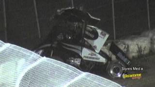 Tony Stewart Sprintcar Crash  Ohsweken Speedway July 2913 [upl. by Sirrot]