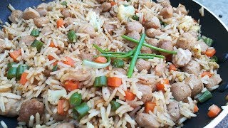 Soya Fried Rice  Soya Fry Rice Recipe  Soya Chunks Fried Rice [upl. by Socin]