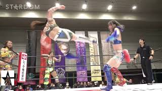 Mayu Iwatani Hazuki Hanan and Saya Iida vs Yuzuki HANAKO Rana Yagami and Sayaka Kurara [upl. by Sophy]